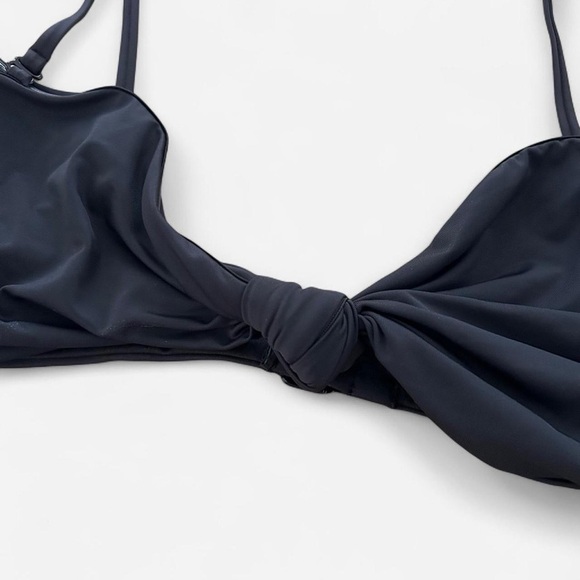 Good American Women's Sexy Twist Knotted Bandeau/Strap Bikini top large - Picture 3 of 5